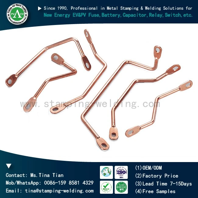 3D Complex Bending Round Copper Busbar For SF6 F Unit C Inflatable Cabinet