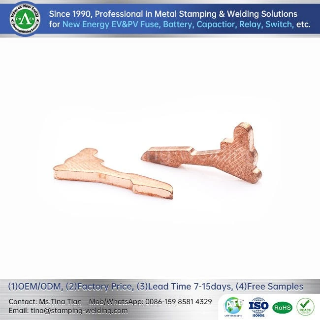 Elctrical Contact Copper Metal Stamping Terminal