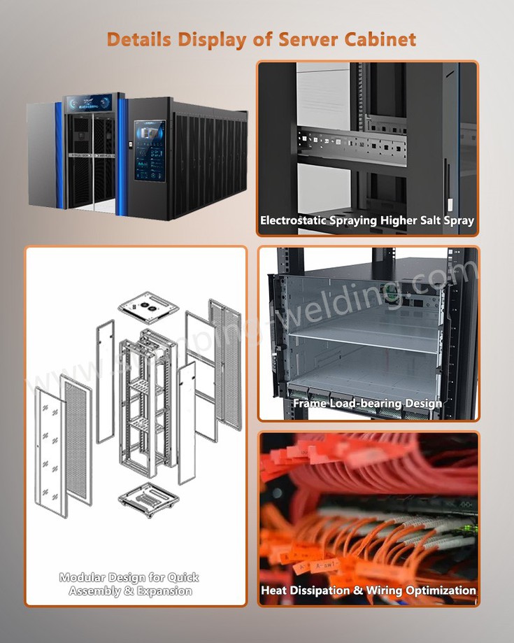 Detail Display of network server rack Detail Display of network server rack