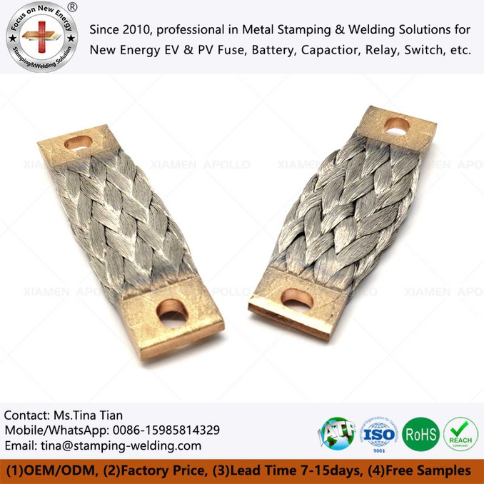 Tinned Copper Braid Wire Grounding Jumper Tinned Copper Braid Wire Grounding Jumper
